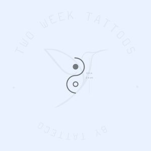 Minimalist Yin Yang Semi-Permanent Tattoo (Set of 2)
