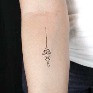 Unalome Semi-Permanent Tattoo (Set of 2)