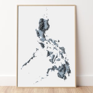 Philippinen - Topographische Reliefkarte