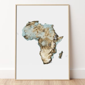 Afrika - Topographische Reliefkarte