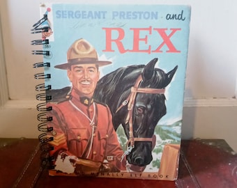 Vintage Sergeant Preston and Rex Rand McNally Elf Childrens Book with Journal