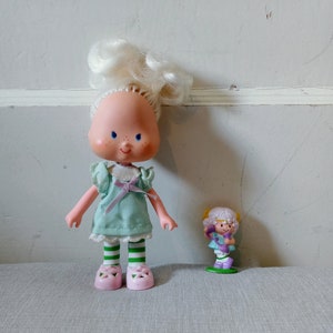 Pick One Vintage American Greetings 1979 Strawberry Shortcake Moveable Angel Cake Doll or 1982 Angel Cake on Phone Miniature Toy Figurine
