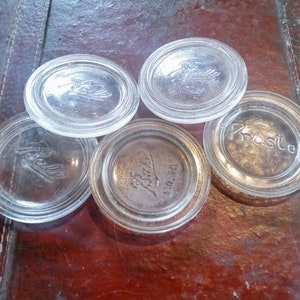 Vintage Ball or Presto Canning Jar Glass Insert Farmhouse Decor