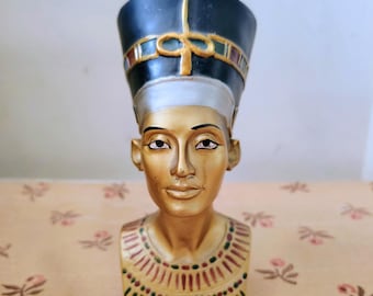 アンティーク真鍮ネフェルティティ胸像、エジプトネフェルティティ胸像