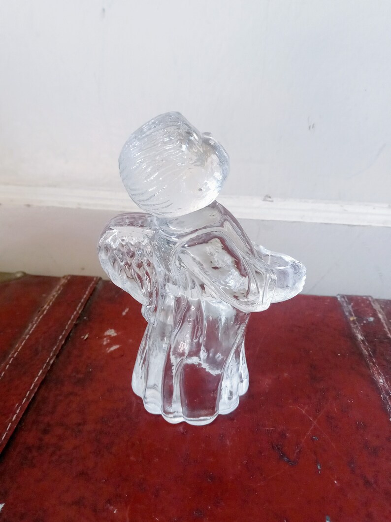 Vintage Le Smith Crystal Choir Boy Angel Candlestick Holder Christmas ...