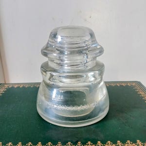 Vintage Antik Hemingway 45 Klarglas Isolator Industrielle Sammler Wohnkultur