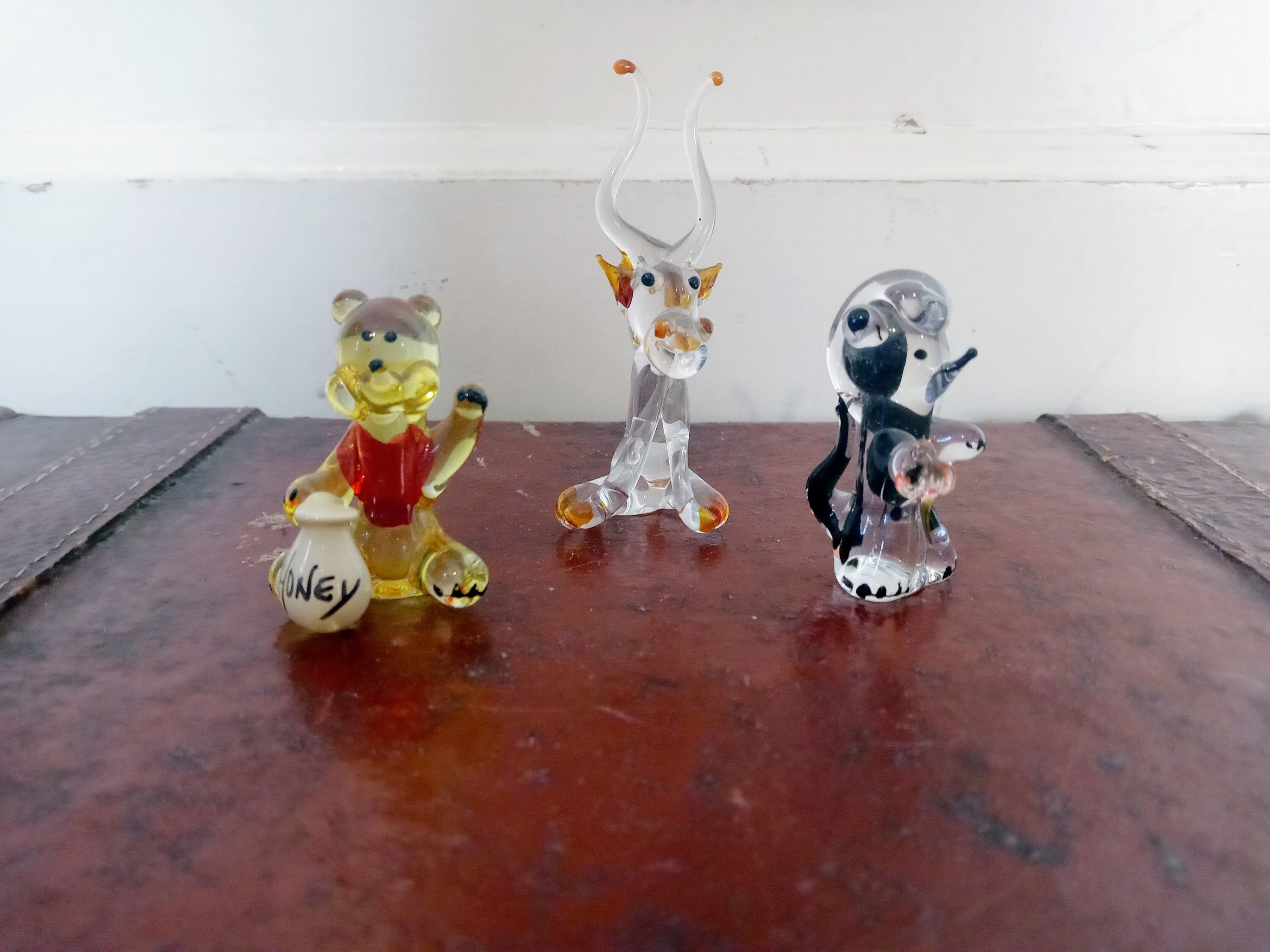 vintage glass figure ୨୧ * ガラスの リスさん vintage glass figure