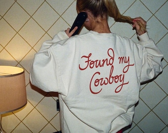 Found My Cowboy Sweatshirt, Western Bride Crewneck, Cowgirl Wedding Sweater, Country Bride Jumper