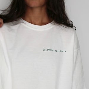 Pasta Liebhaber übergroßes minimalistisches Shirt / Geschenk für Sie / Pinterest Shirt / Beste Freundin Geschenk / y2k 2024 trendiges Shirt