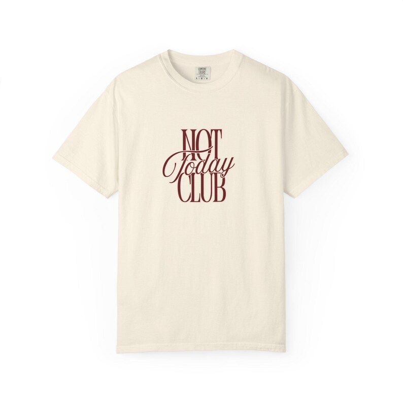 Not Today Club tshirt, Funny Introvert Tee, Anti Social Shirt, Minimal Graphic Tshirt, Oversized Casual Tee, Trendy Gift image 5