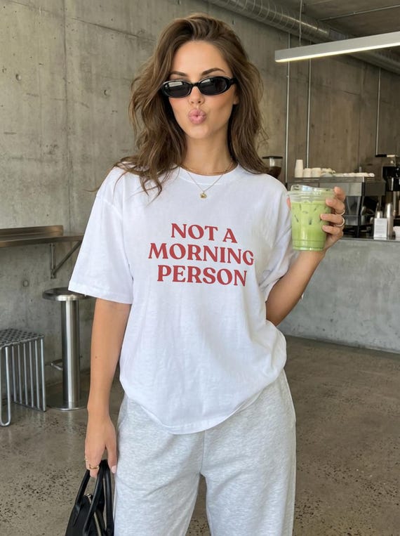 Not a Morning Person Tee | Tired Girl Shirt | Introvert Gift | Everyday Graphic Tee