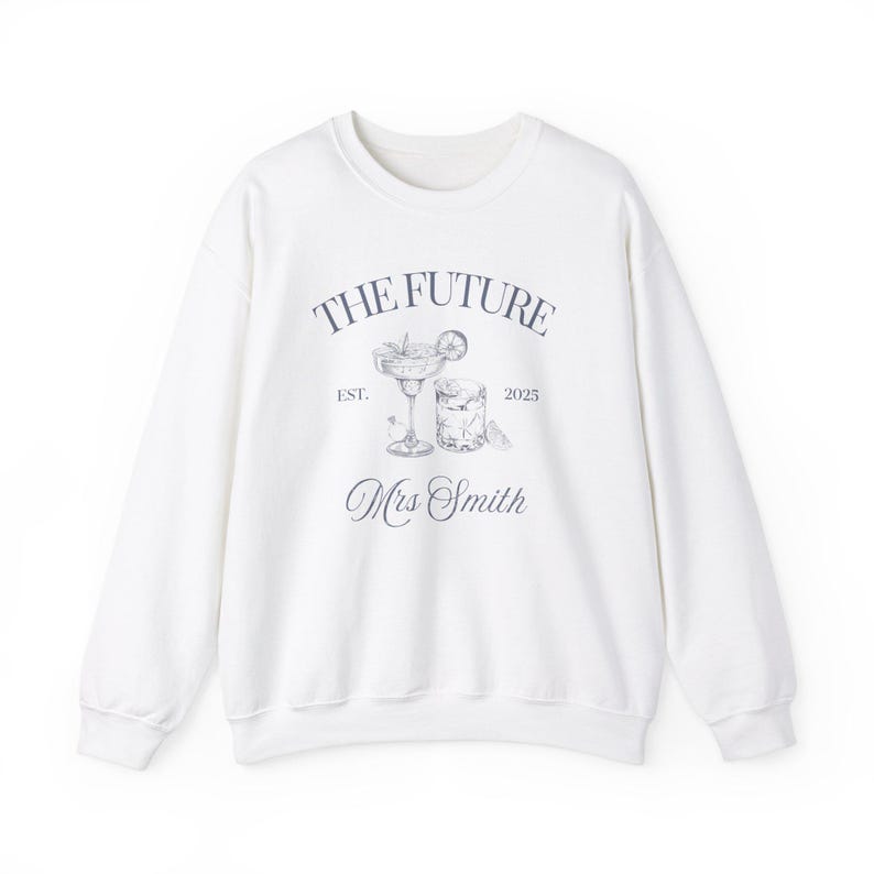 Future Mrs - Custom Bridal Sweatshirt : Newlywed Gift, Bride to Be Sweater, Bachelorette Party Top image 3