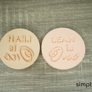 Custom name and age cookie cutter | Fondant cutter stamp | Festive theme
