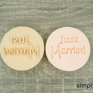 Just married cookie cutter | Fondant cutter stamp | Festive theme
