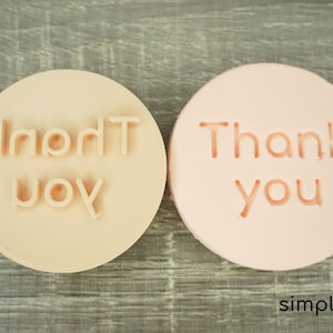 Thank you cookie cutter design #2 | Fondant cutter stamp | Wedding theme