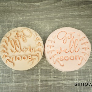 Get well soon cookie cutter | Fondant cutter stamp | Festive theme