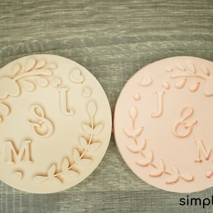 Custom initials cookie cutter design #5 | Fondant cutter stamp | Wedding theme