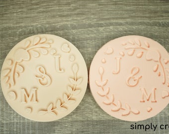 Custom initials cookie cutter design #5 | Fondant cutter stamp | Wedding theme