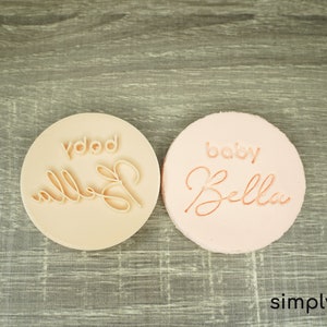 Custom baby name cookie cutter | Fondant cutter stamp | Baby shower theme