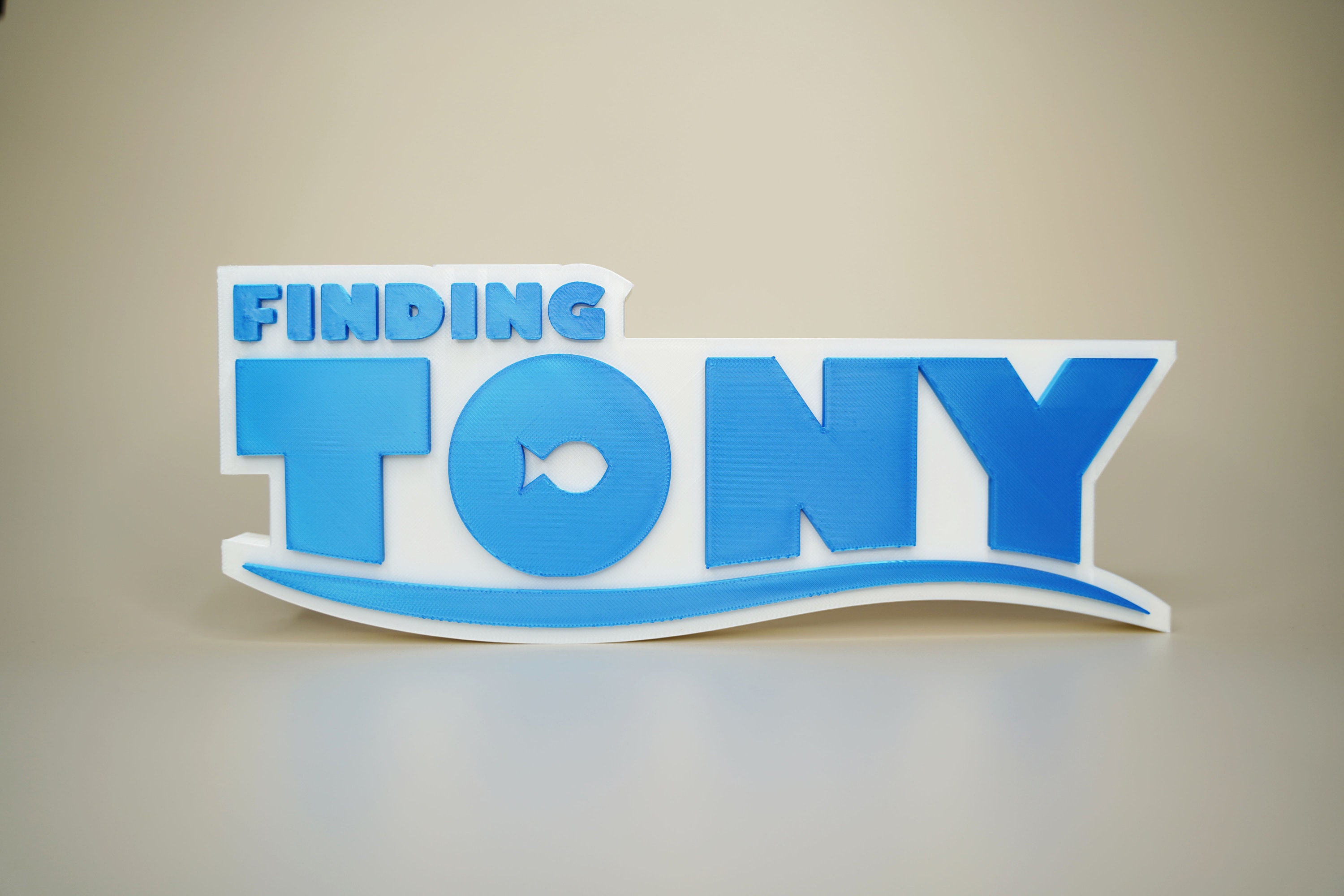 Custom Finding Nemo Style Name Plate: 3D Printed Desk Sign