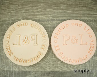 Custom Initial Date Cookie Cutter, Personalised Cookie Embosser, Fondant Stamp, Bakers Gonna Bake