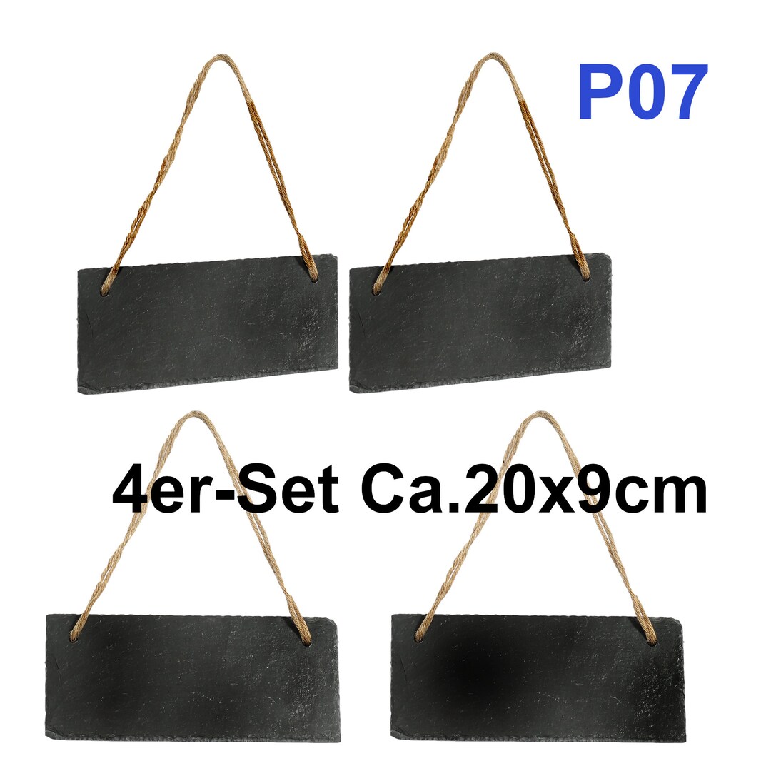 Memo Board Chalkboard Slate for Writing on for Kitchen Garden With Cord