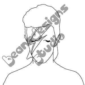 David Bowie Aladdin Sane Inspired PNG+SVG