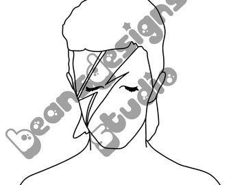 David Bowie Aladdin Sane Inspirado PNG+SVG