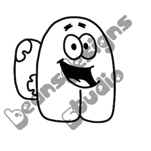 Spongebob en Among Us geïnspireerd PNG+SVG