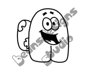 Bob Esponja y Among Us inspirados PNG+SVG