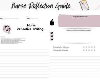 Nurse Reflection TEMPLATE | For Student & Qualified Nurses | Clinical Reflective Journal