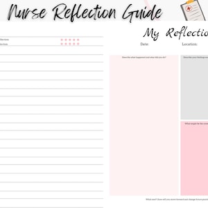 REFLECTION TEMPLATE For Student & Qualified Nurses - Revalidation GUIDE With Prompts For Reflective Journaling