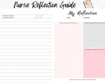 REFLECTION TEMPLATE For Student & Qualified Nurses - Revalidation GUIDE With Prompts For Reflective Journaling