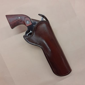 Custom leather holster for single action revolver RUGER VAQUERO, Blackhawk custom barrel and style (Made to order)