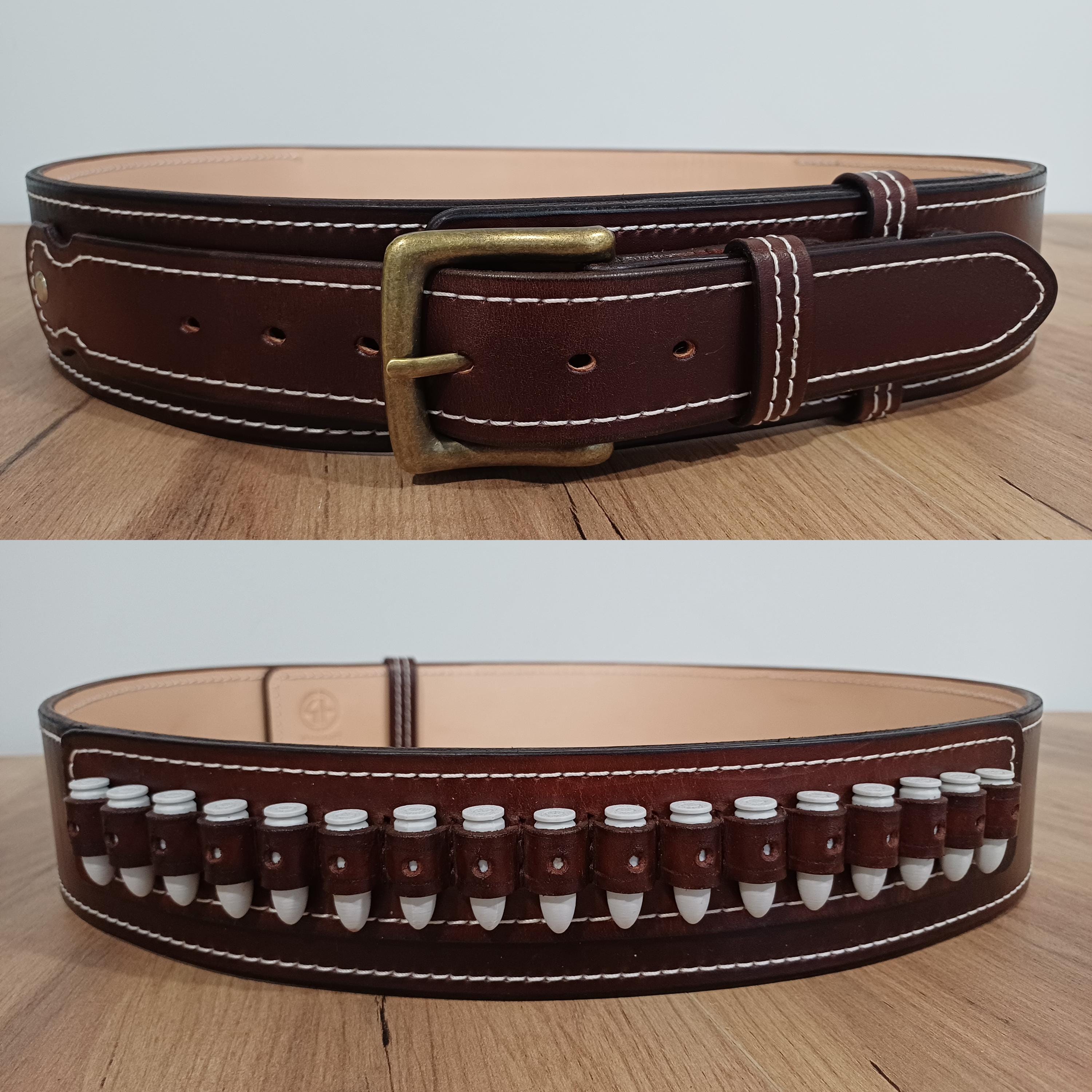 個人装備 Western leather gun belt Leather Western Gun Belt 2.5