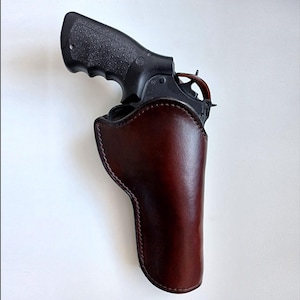 Étui en cuir personnalisé pour revolvers Smith & Wesson, canon personnalisé Cross Draw (fabriqué sur commande)