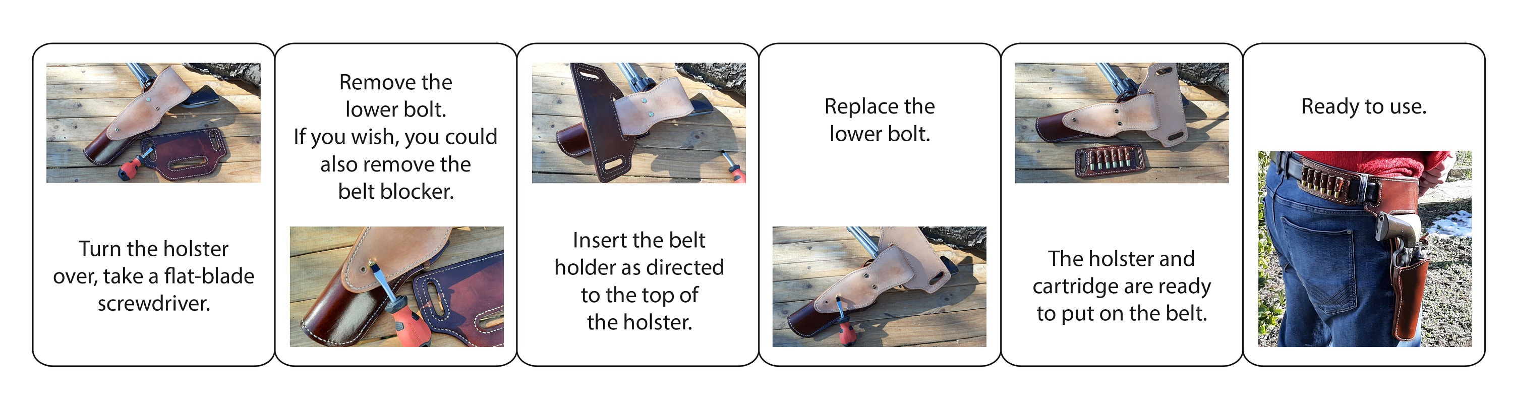 leather holster for single action revolvers Colt SAA clones, custom barrel Fast Draw  (Made to order)