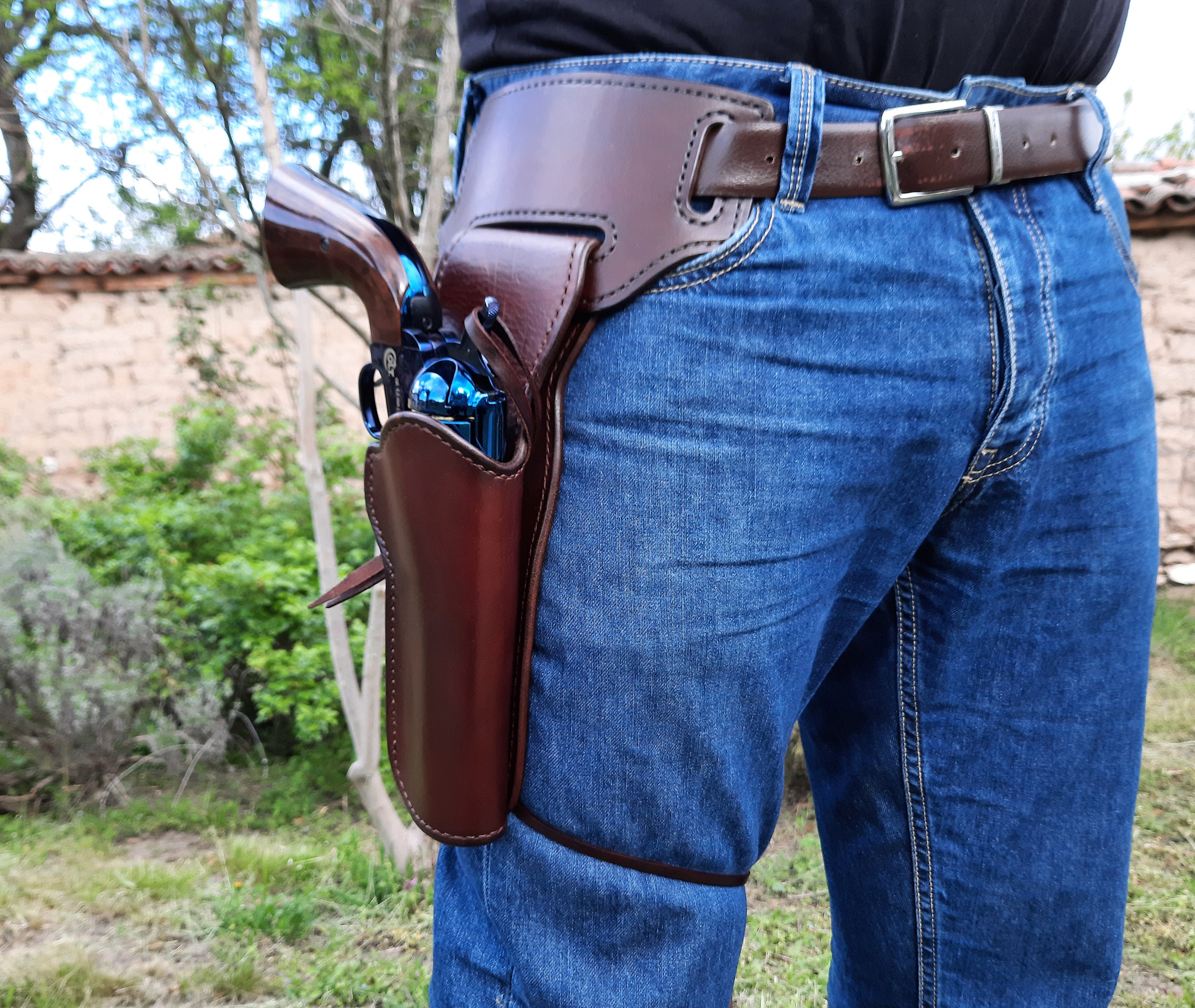 leather holster for single action revolvers Colt SAA, Ruger, Pietta, U –  KHristoFFDesign