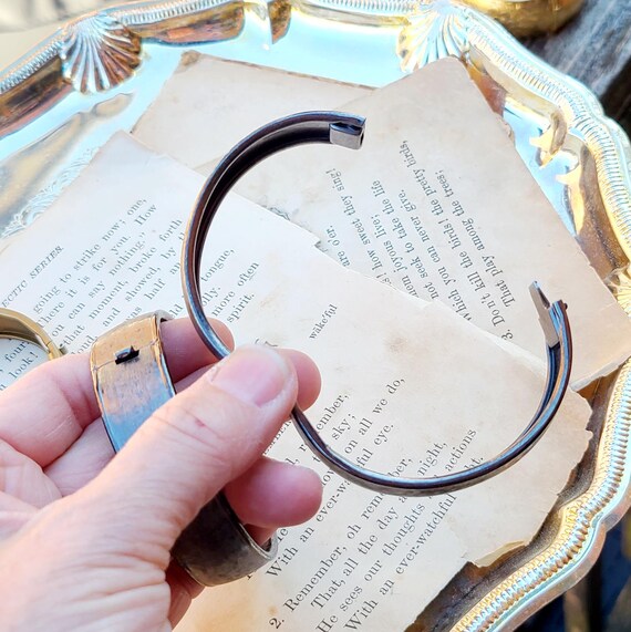 Unsigned Miriam Haskell Hinged Bangle Bracelet ~ … - image 3