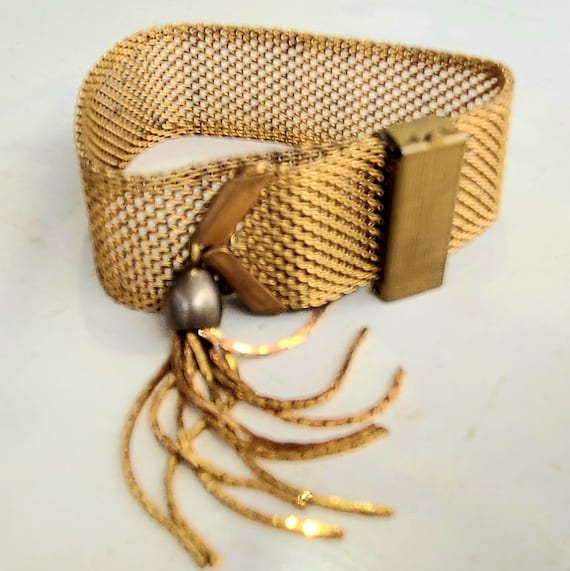 1 Vintage Mesh Miriam Haskell woven metal bracelet