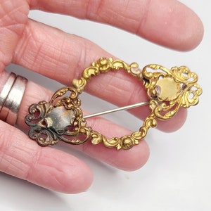 Unsigned Custom piece Miriam Haskell Filigree Brooch ~ Beautiful AGED gold plated gilt Butterfly ~ Mid-century Designer Jewelry ~ RGP