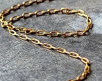 Very Delicate 14k Goldfill Cable Chain ~ 14k GF ~ Dainty ~ 1mm x 1mm links Oval links ~10 feet, and new 5 and 2 feet options available
