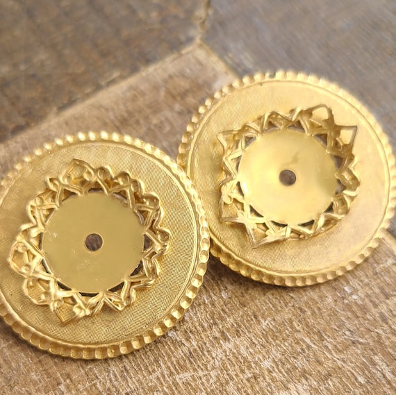 Some Work Required, Miriam Haskell Pair of Gold P… - image 1