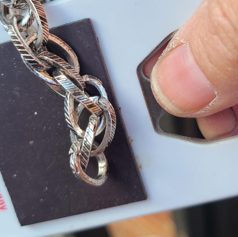 Vintage Antiqued Silver Chunky Cable Chain, Twisted Oval Cable Chain