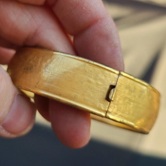Unsigned Miriam Haskell Hinged Bangle Bracelet ~ … - image 8
