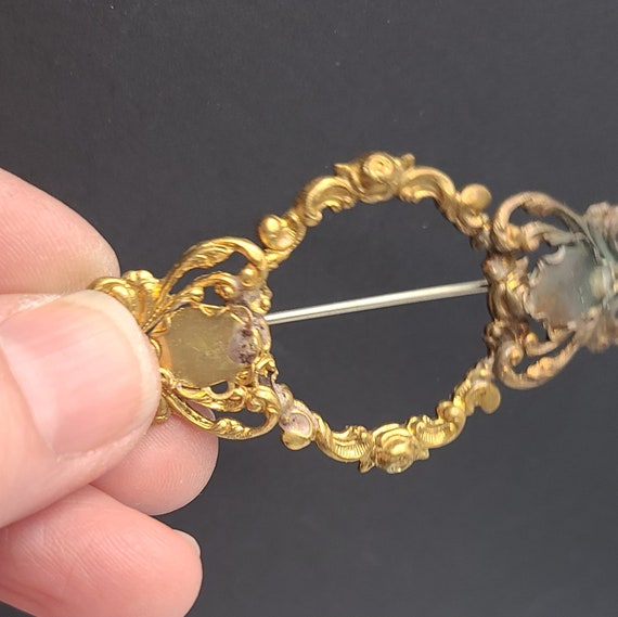 Unsigned Custom piece Miriam Haskell Filigree Bro… - image 4