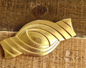 Vintage Miriam Haskell Gold Leaf Hair Comb - Etsy display picture 3