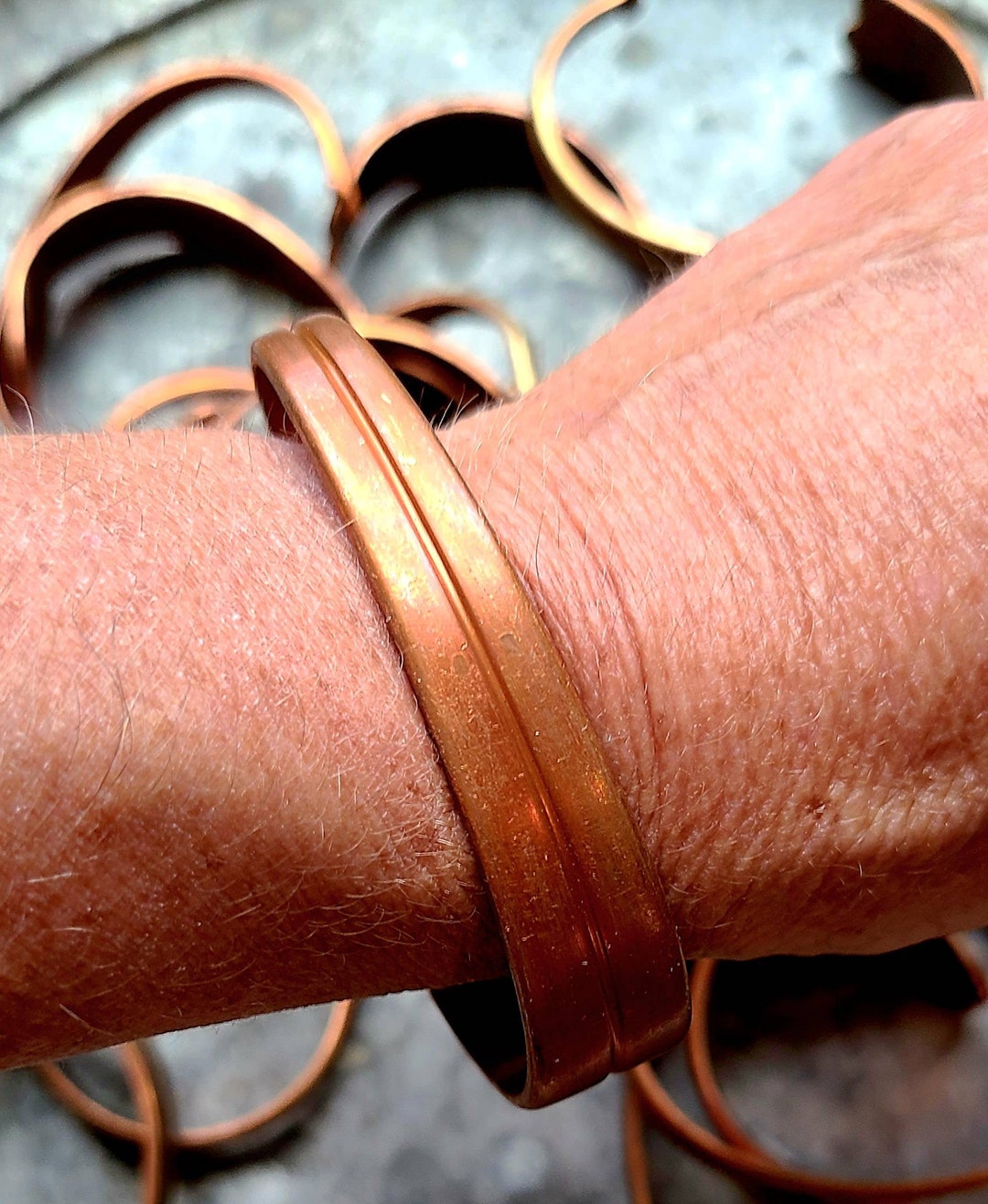 Vintage Copper Bangle Bracelet, Copper Bracelet, Vintage Copper Jewelry