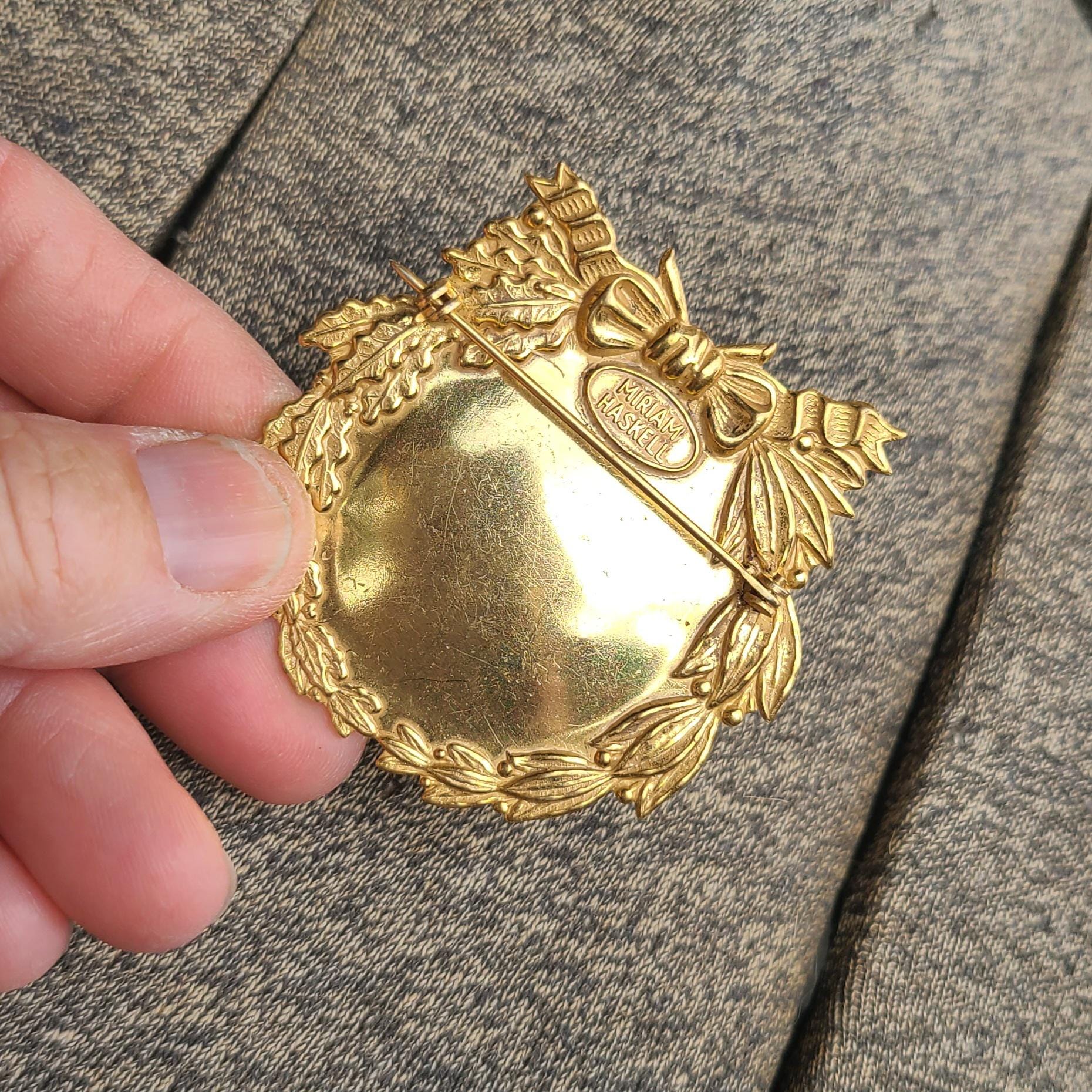 Miriam Haskell Brooch - Etsy