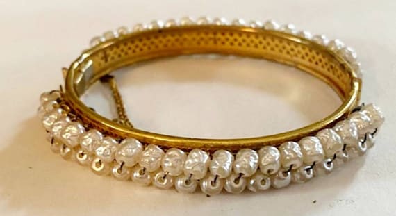 Signed Vintage Etched Miriam Haskell Gold Plated … - image 6